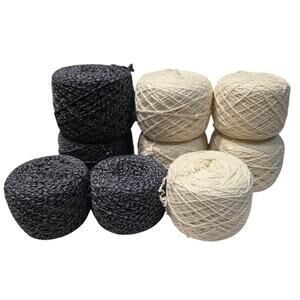 Repurposed sweater yarn cake/skein lot of cotton blends old navy St. John's bay